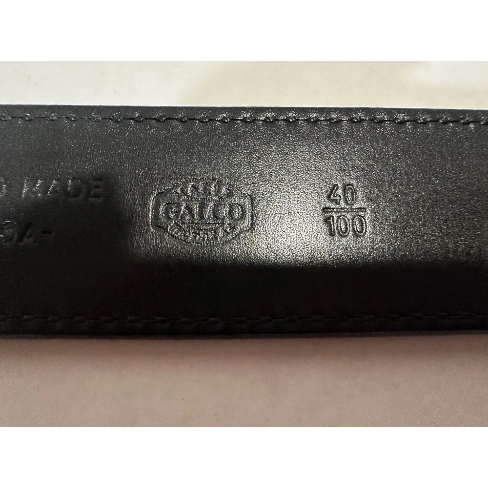 Galco Leather Belt SN5 B40 Solid Brass Buckle Hand Made Mens Black Adjustable